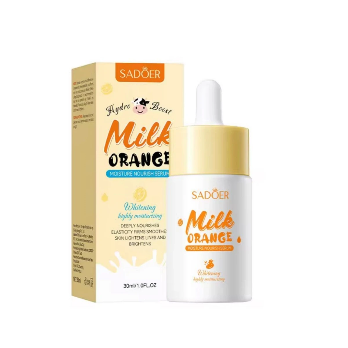 Orange and milk skin serum